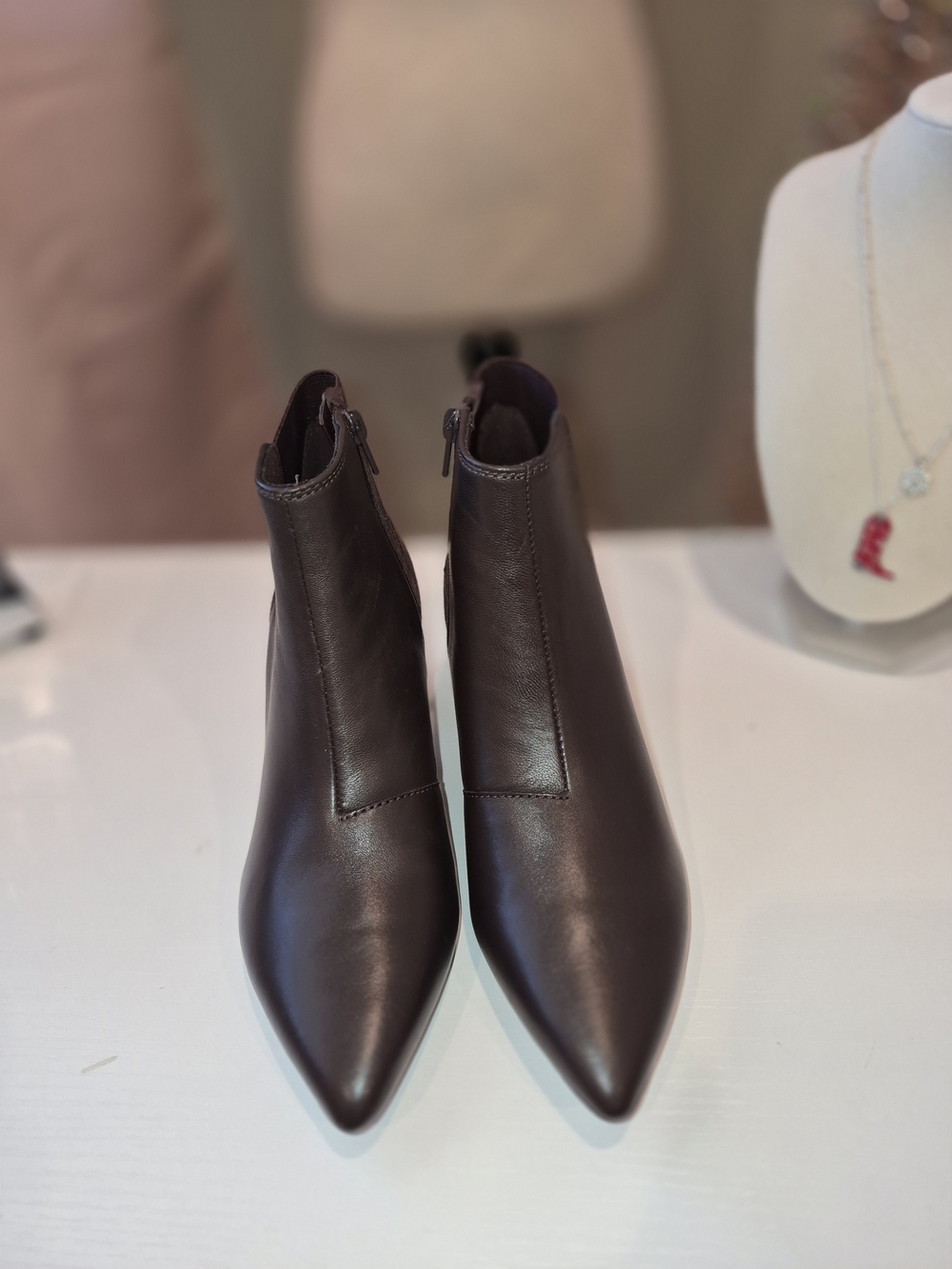 Clarks Women's Dark Brown Pointed Toe Ankle Booties